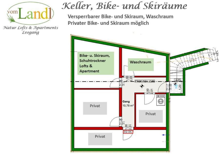 103 M2 Apartment Eschenwald Vomlandl レオガング エクステリア 写真